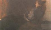Lady at the Fireplace (mk20) Gustav Klimt
